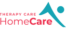 Therapy Care HomeCare logo with a teal roof icon and pink 'HomeCare' text.