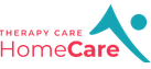 HomeCare logo featuring a teal abstract human figure beside the brand name.